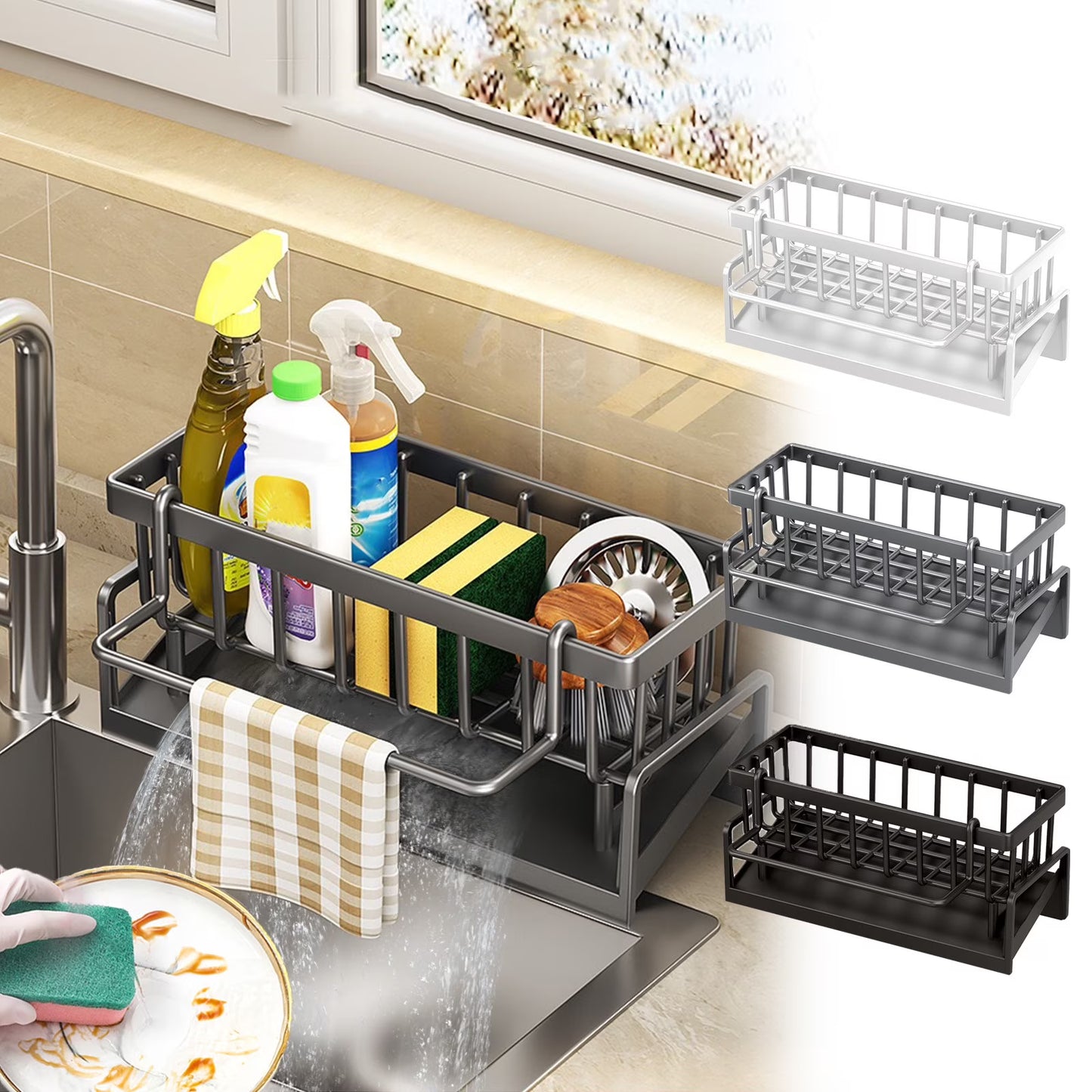 PALIFEUR Stainless Steel Sink Organizer