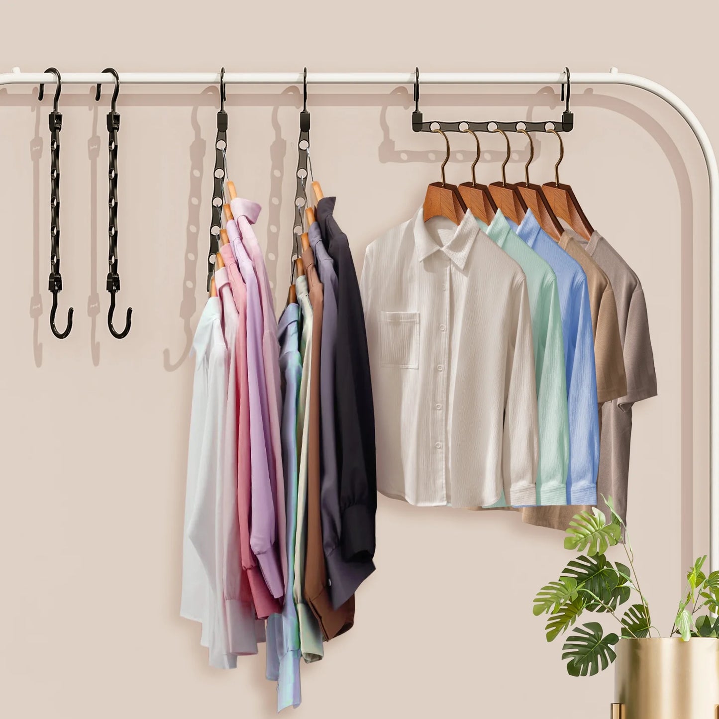 Scidweet Space-Saving Hangers (18-Pack, Black)