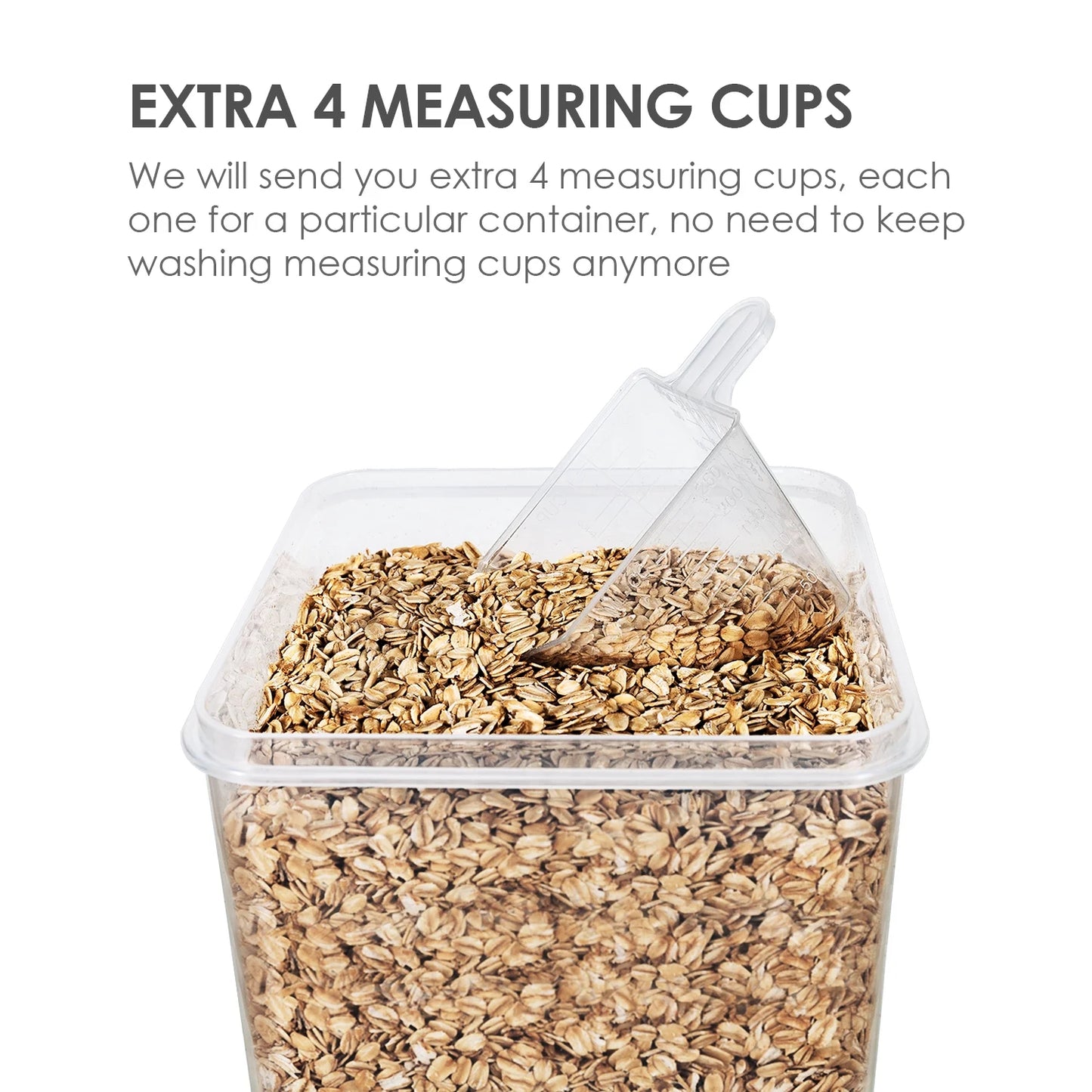 Vtopmart Airtight Pantry Canisters (4-Pack, 6.5L)