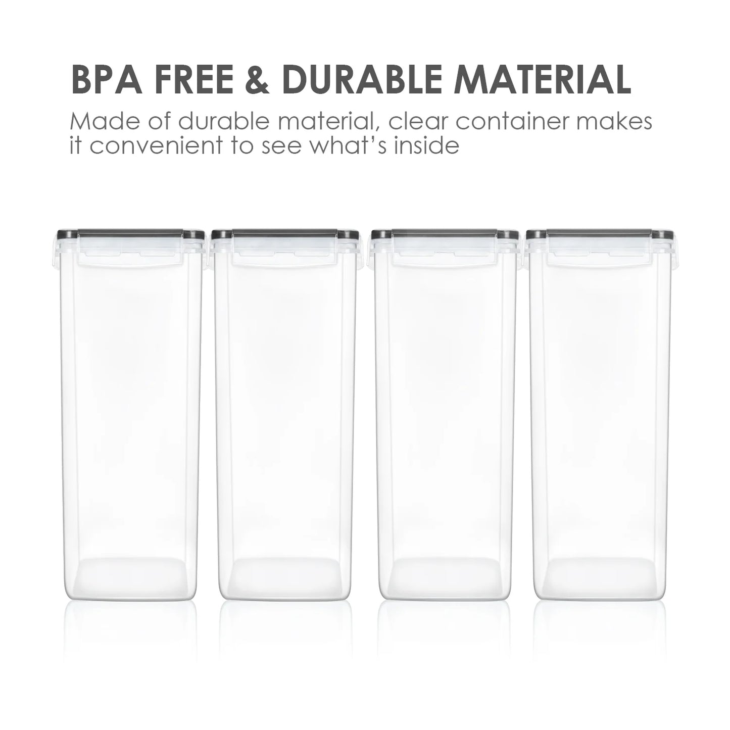 Vtopmart Airtight Pantry Canisters (4-Pack, 6.5L)